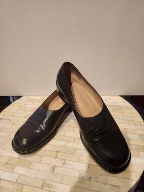 Bottega Veneta black leather shoes size 8
